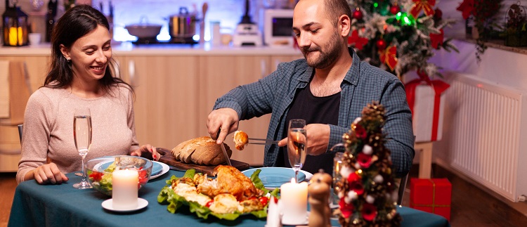 ceia de Natal simples para 2 pessoas