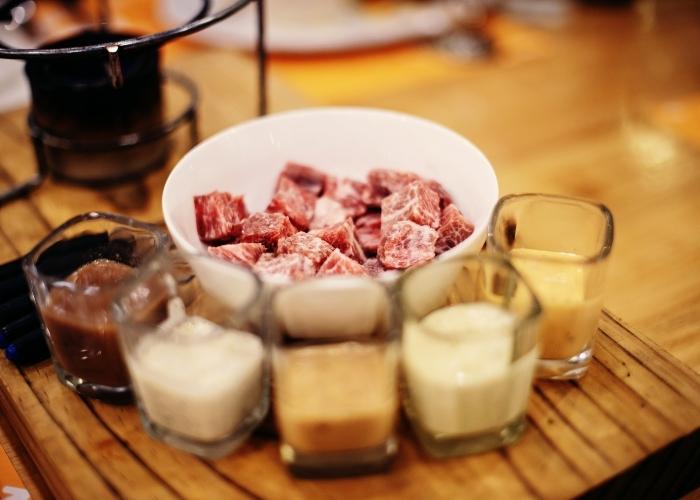 molhos para fondue de carne