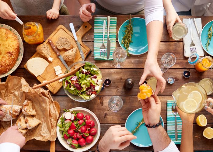 jantar de aniversário em família