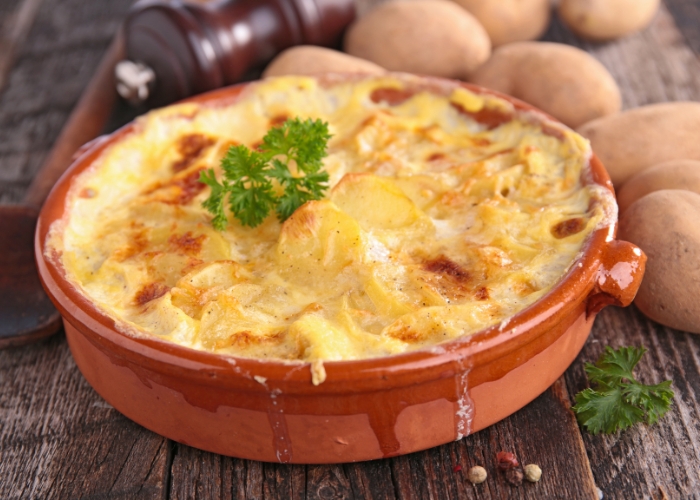 melhores acompanhamentos para batata gratinada