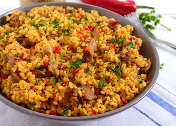 Acompanhamento para arroz com suã de porco