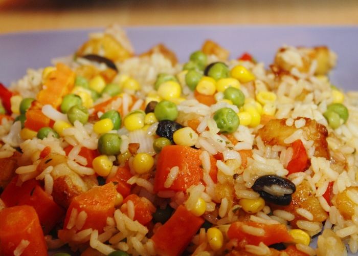 Acompanhamento para arroz temperado