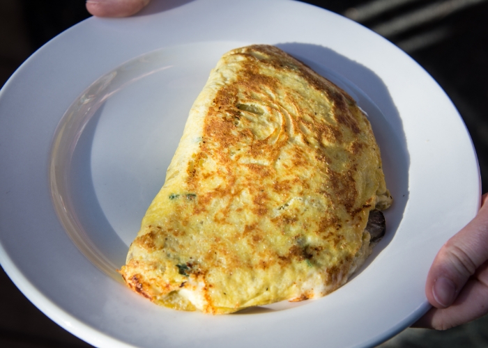 receita de omelete no microondas