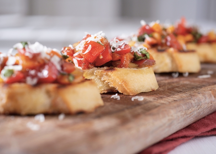 Qual o melhor pão para bruschetta