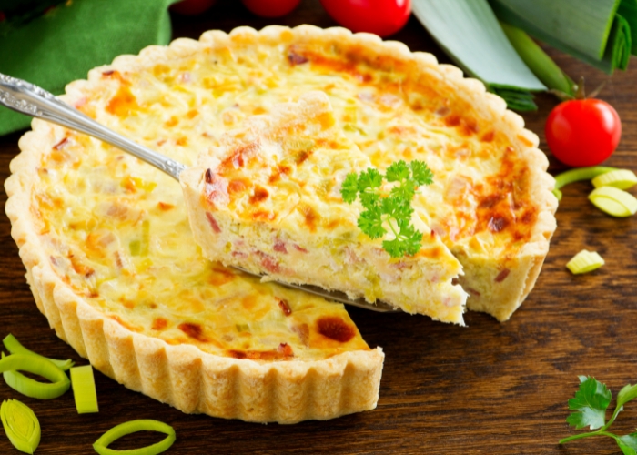 opções de recheio para quiche