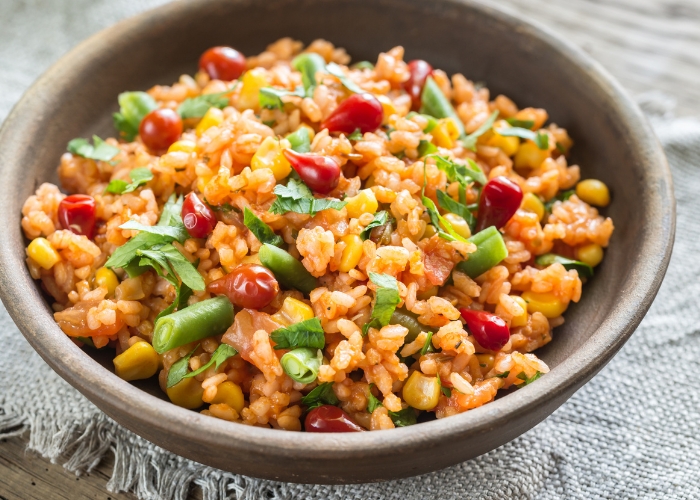 Acompanhamento para arroz colorido