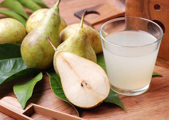 suco de pera combina com qual fruta