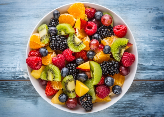 Abacaxi na salada de frutas amarga