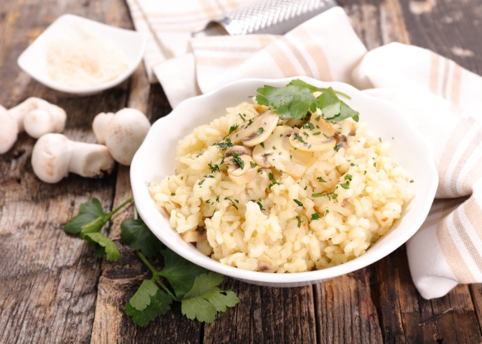 Pode fazer risoto com arroz agulhinha