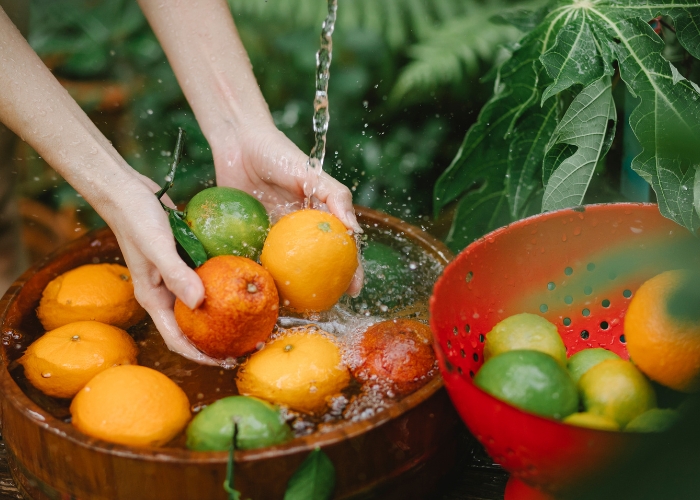 como lavar frutas com vinagre